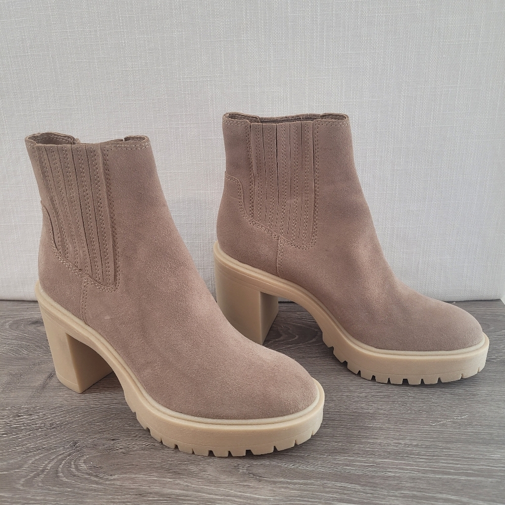 Dolce Vita Tan Suede Ankle Boots 7.5 - Picture 3 of 10
